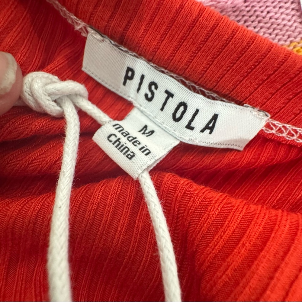 Pistola Red Ribbed Tank Top - Picture 4 of 5